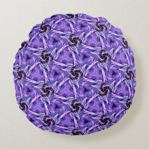 Violetter Puls Rundes Kissen