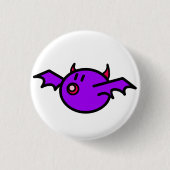 Violetter Schläger (weißer Hintergrund) Button (Vorderseite)