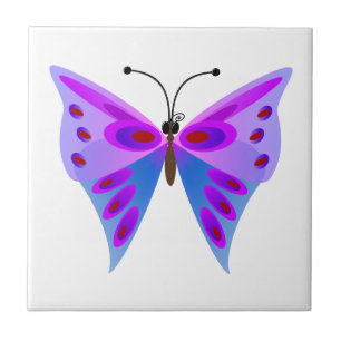 Violetter Schmetterling Fliese