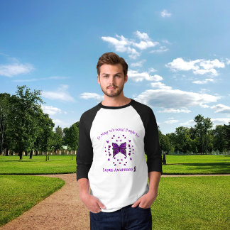 Violetter Schmetterling Lupus-Bewusstsein Violette T-Shirt