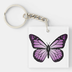 Violetter Schmetterling Schlüsselanhänger