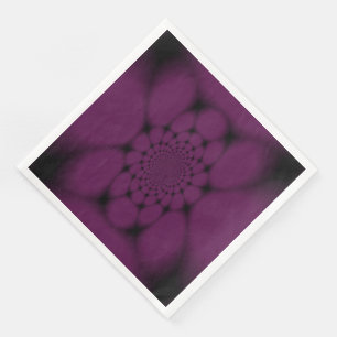 Violetter schwarzer Schmetterlings-Blütenblatt Serviette