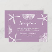 Violetter Starfish-u. Begleitkarte (Vorne/Hinten)