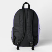 Violetter Stiefmütterchengarten Bedruckter Rucksack (Rückseite)