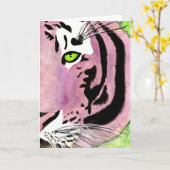 Violetter Tiger Notecards Karte (Gelbe Blume)
