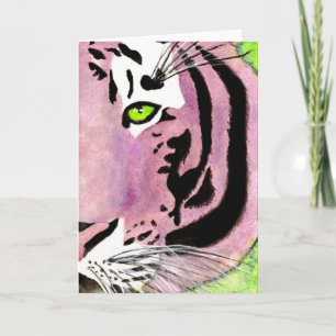 Violetter Tiger Notecards Karte