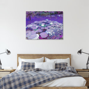 Violetter Traumsee Leinwanddruck