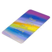 Violetter und goldener Strahl Abstract Magnet (Linke Seite)
