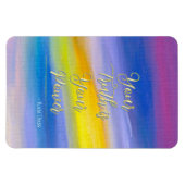 Violetter und goldener Strahl Abstract Magnet (Horizontal)