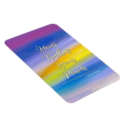 Violetter und goldener Strahl Abstract Magnet (Rechte Seite)