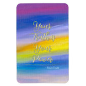 Violetter und goldener Strahl Abstract Magnet (Vertikal)