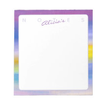 Violetter und goldener Strahl Abstract Notizblock