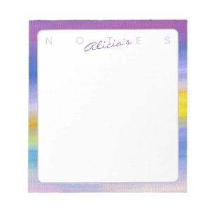 Violetter und goldener Strahl Abstract Notizblock