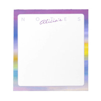 Violetter und goldener Strahl Abstract Notizblock