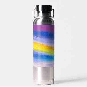 Violetter und goldener Strahl Abstrakte Trinkflasche
