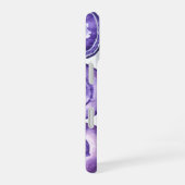 Violettes Achat-Monogramm iPhone 16 Hülle (Rechte Seite)
