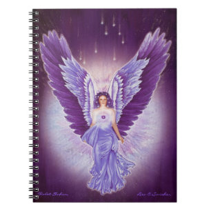 Violettes Amethyst Engels-Notizbuch Notizblock