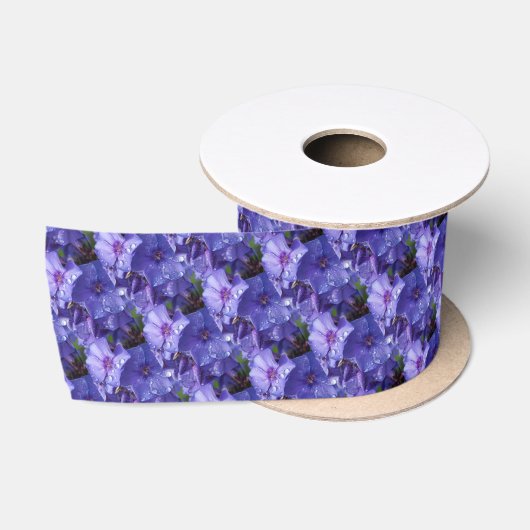 violettes Band, violette Blume Satinband (Spule)