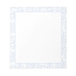 violettes Blumenmuster mit Zeile Notepad Notizblock