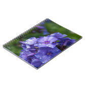 Violettes Blumennotizbuch mit dem Tau des Morgens Notizblock (Linke Seite)