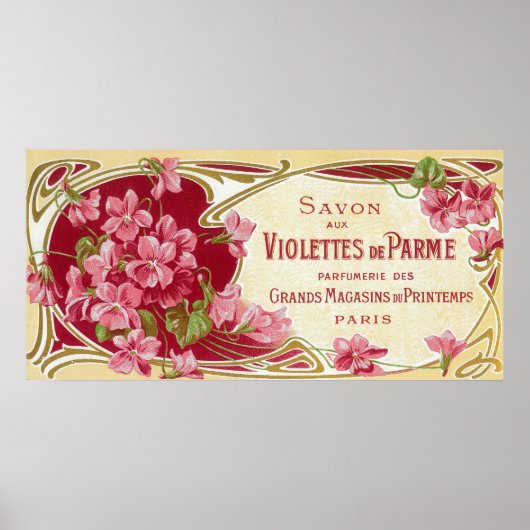 Violettes De Parme Perfume LabelParis, France Poster (Vorne)