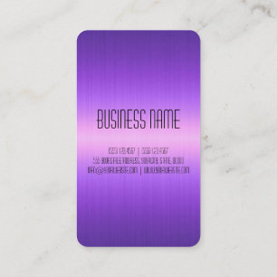 Violettes Edelstahl-Metall Visitenkarte