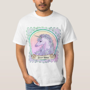 Violettes Einhorn  T-Shirt