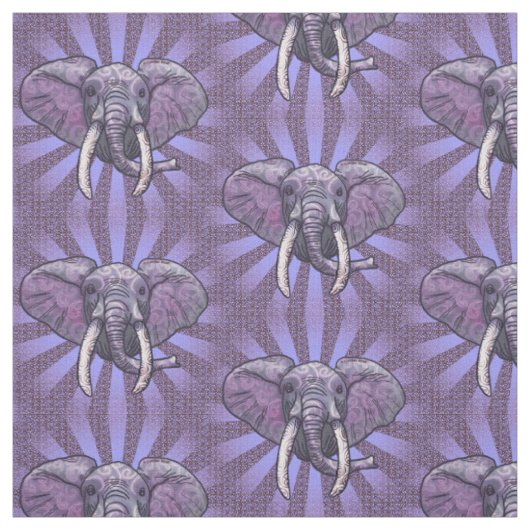 Violettes Elefantengesicht Stoff (Muster)