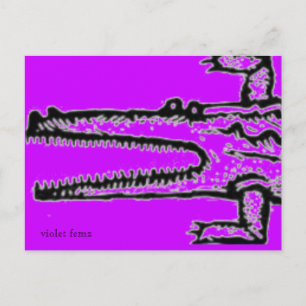 violettes Fem Croc Postkarte