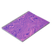 Violettes Flüssig-Marmor-Abstraktmuster Notizblock (Linke Seite)