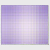 Violettes Gingham-Karomuster Geschenkpapier (Flach)