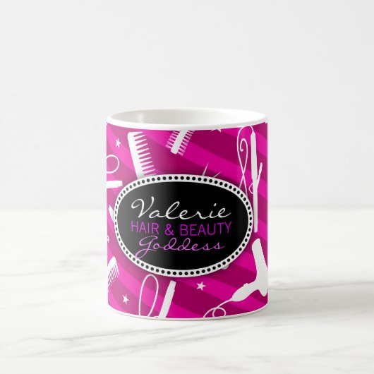 Violettes Haar u. Schönheit Kaffeetasse (Mittel)