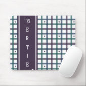 Violettes Herz-Gingham Mousepad (Mit Mouse)