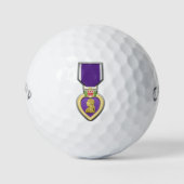 Violettes Herz Medaille Golfball (Vorderseite)