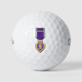 Violettes-Herz-Medaille Golfball (Vorderseite)
