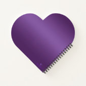 Violettes Herz Notizbuch (Rückseite)