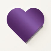 Violettes Herz Notizbuch (Rückseite)