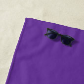 Violettes Herz Vollfarbe Strandtuch (Beispiel)