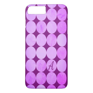 Violettes, lila Magenta- und rosa Kreise-Monogramm Case-Mate iPhone Hülle