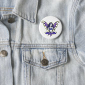"Violettes Lotus" Yoga schicker Pinback Knopf Button (Beispiel)