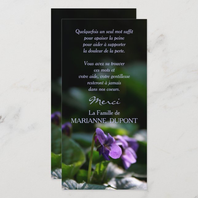 Violettes Sauvages (Vorne/Hinten)