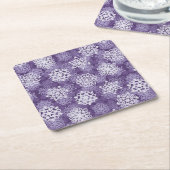 Violettes Schneeflocke-Muster Rechteckiger Pappuntersetzer (angewinkelt)