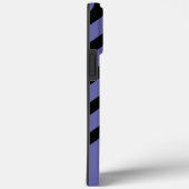 violettes Schwarz Chevron Muster Monogramm Case-Mate iPhone Hülle (Rückseite / Rechts)