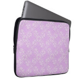 violettes Spitzemit blumenmuster Laptopschutzhülle (Vorne Rechts)
