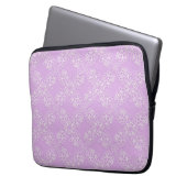 violettes Spitzemit blumenmuster Laptopschutzhülle (Vorderseite Links)
