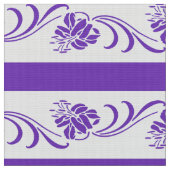Violettes Streifenmit blumenmuster Stoff (Nahaufnahme)