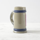 Violettes Tarnmuster Bierglas (Vorderseite Links)