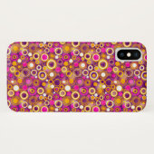 Violettes Tupfen-Muster Case-Mate iPhone Hülle (Rückseite (Horizontal))