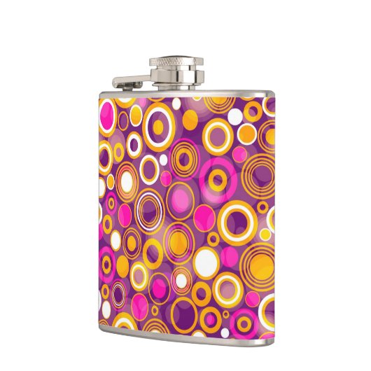 Violettes Tupfen-Muster Flachmann (Links)