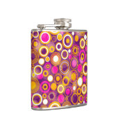 Violettes Tupfen-Muster Flachmann (Rechts)